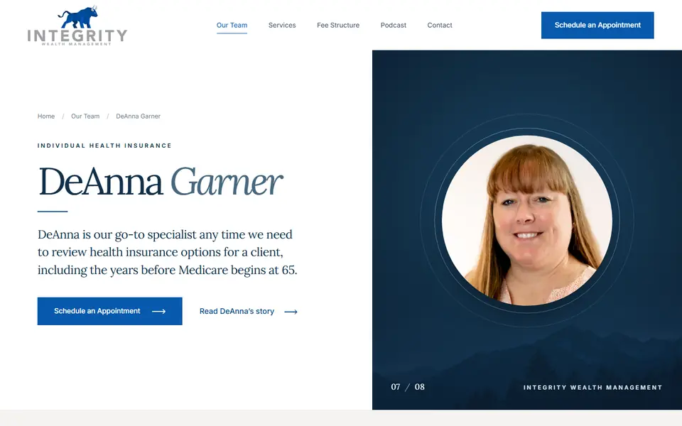DeAnna Garner on your new site, first screen