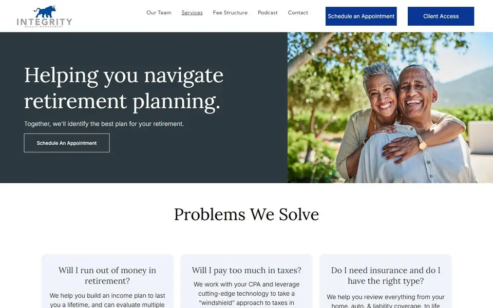 Services on your current site, first screen